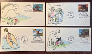 #2422-25 Dinosaurs set FDC on beautiful Steve Wilson cachet, limited - Picture 1 of 1