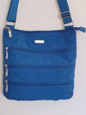 Bolso Bandolera de Viaje Baggallini Cremallera Grande Azul Usado en Excelente Condición Foto 1 de 4