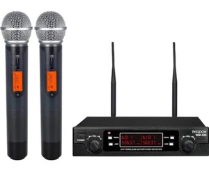 Innopow Sistema de Micrófonos Inalámbricos 200 Canales, Juego de Micrófonos Inalámbricos Doble UHF Metal - Imagen 1 de 5