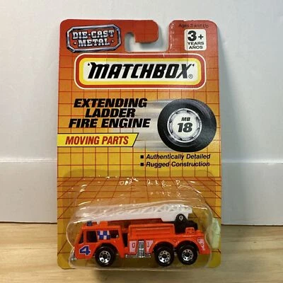 1993 Matchbox Extending Ladder Fire Engine MB18 New Sealed VTG - Image 1 of 4