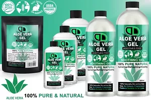 Aloe Vera Gel 100% Pure Natural Organic Multipurpose Soothing Hair & Skin Care - Picture 1 of 14