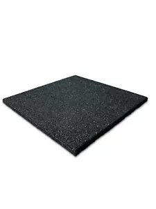 12 x Schwarz Fallschutzmatten 50x50x2,5 Gummi Spielplatz Pool Schaukel Spielturm - Bild 1 von 2