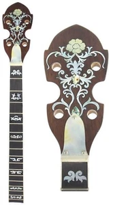 4 Saiten 17 Bünde Tenor Banjo Hals Ahorn MOP & Abalone eingelegt TBN69-71 TBN74 - Bild 1 von 19