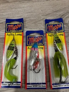 Mepps Aglia Long Spinner 1/2 oz Size 4 Chartreuse Rainbow Trout (Choose Color) - Picture 1 of 8