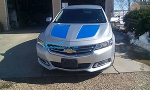 Kapuze Einsatz Rally Streifen Set Aufkleber Grafik Fit 2014 2015 2016 Impala - Picture 1 of 5