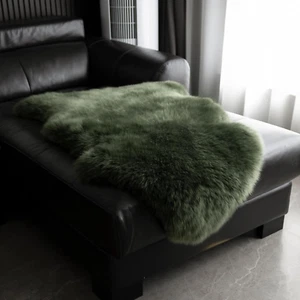 Sheepskin Rug, Fluffy Shaggy Area Rug, Super Soft 24‘’ X 36‘’ Sheepskin Hair Rug - Picture 1 of 6