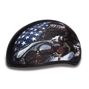 Daytona Skull GORRA EE. UU. Medio Casco Motociclista Motocicleta Aprobado por el PUNTO Casco Daytona - Imagen 1 de 6
