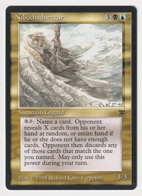 Nebuchadnezzar Proof MP Legends Artist Richard Kane Ferguson 1994 MTG Magic AP! - Image 1 of 2