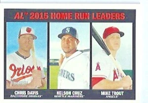 Mike Trout 2016 Topps Heritage A.L. Homerun Leaders - Imagen 1 de 1