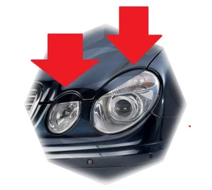 for Mercedes Benz E class eyebrows eyelids headlight cover w211 2002-2008 set - Picture 1 of 4
