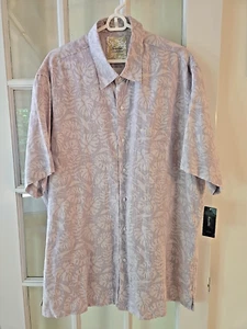 NWT Tasso Elba Island Mens Lounge Button Front Short Sleeve Silk Linen Shirt XXL - Picture 1 of 12