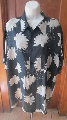 Chereskin Hawaiian Silk Flowers with Ladie Summer Beach Shirt Top Size Large EUC - Image 1 of 4