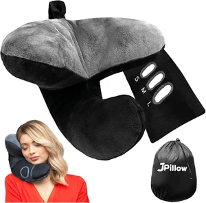 Jpillow Cuscino da Viaggio per Aerei - Cuscino da Volo Aggiornato con Anti- - Foto 1 di 12