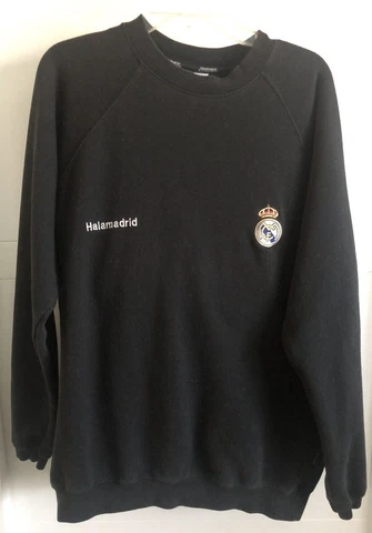 Real Madrid Pullover Sweater Men's Size XL Black Official License product Cover