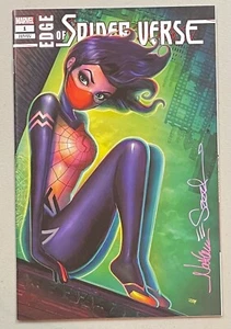 Edge of Spider-Verse #1 minorista comercial exclusivo Nathan Szerdy certificado de autenticidad firmado casi nuevo - Imagen 1 de 3