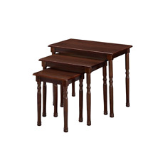cherry 3-piece nesting end table | tables wood wooden living furniture side dark