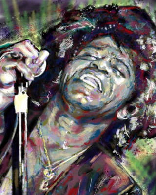James Brown Art Print, Funk Music Pop Art, R&B Poster - Image 1 of 4