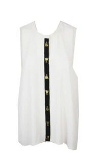 Rachel Roy New Ivory new ivory Embellished Sleeveless Blouse XL - Picture 1 of 3