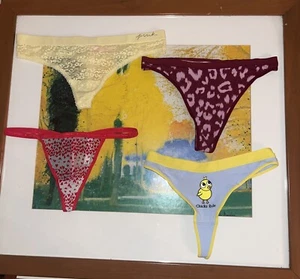Mixed lot of 3 Victoria Secrect & Fred Is Red Thong Panties Large. - Picture 1 of 24