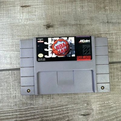 NBA Jam Super Nintendo Game SNES Authentic Cart Only Tested & Works - Image 1 of 4