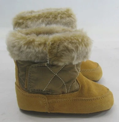 37842 TIMBERLAND  TAN  SATIN / SUEDE   TODDLER  BOOTS size 4 C - Image 1 of 4