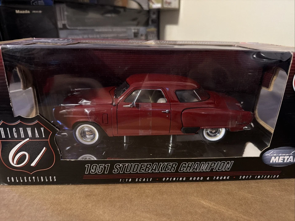 Highway 61 1951 Studebaker Champion 1:18 Diecast Studebaker Maroon In Box - Image 1 of 4
