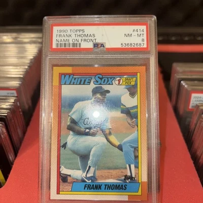 КЛАССИФИЦИРОВАННАЯ КАРТОЧКА ДЕБЮТАНТА 1990 TOPPS FRANK THOMAS PSA 8 WHITE SOX A'S - Изображение 1 из 2