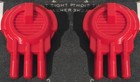 Transformers G1 Grandus 3D Printed Replacement Triple Cannon Set Of x2 Red PLA 