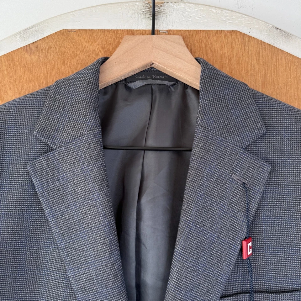 Blazer Chaps Para Hombres 38R Gris Pata de Gallo 2 Botones Tela Deportiva Abrigo Deportivo NUEVO Foto 1 de 4