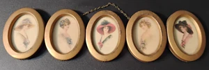 De Colección Ohio Arte Moda Victoriana Damas 3" Ovalado Enlazado Tono Dorado Marcos - Imagen 1 de 11