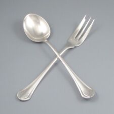 Vintage French Christofle Printania Art Deco Silver Plated Salad Set Fork Spoon
