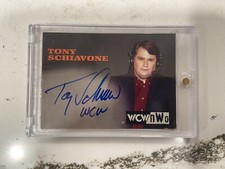 1998 Topps WCW NWO Tony Schiavone Autograph Card WWE AEW WWF