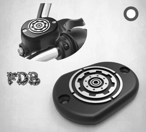 Fit H-D 2007-2019 XL Smashing Gear Contrast Cut Front Master Cylinder Cover - Picture 1 of 7