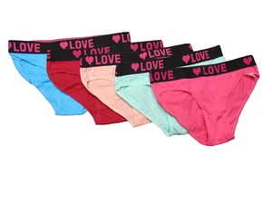 NEW Girls Size 6 "LOVE" Underwear Lot of 5 Assorted Pairs! - Picture 1 of 3