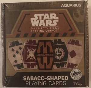 Tarjetas de juego Disney Star Wars Galaxy’s Edge Trading Outpost en forma de Sabaac ¡Nuevas!! - Imagen 1 de 2