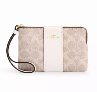 COACH Women's Small Corner Zip Wristlet Pouch Wallet Purse - Image 1 of 3