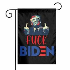 Trump Fuk Joe Biden Garden Flags 12x18 Double Sided Decorative Flag for Outdo.