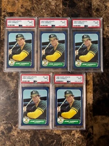 1986 FLEER UPDATE BASEBALL #U-20 JOSE CANSECO PSA MINT 9 INVESTOR LOT (5 CARDS) - Picture 1 of 2