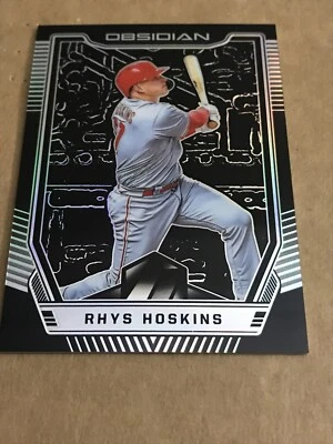 2019 Panini Obsidian Rhys Hoskins PRIZM Refractor #49 - Image 1 of 3