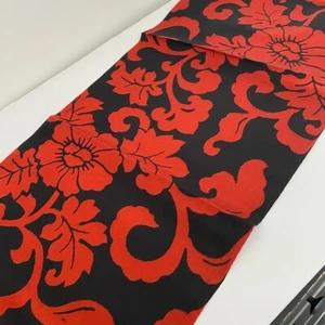 Tela kimono japonesa de seda Tsumugi vintage Black Opera #A 13,5x54 TH45 - Imagen 1 de 6