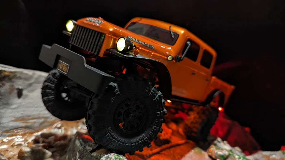 Orange Rock Lights Chassis Underglow fit Axial SCX24 Dodge Power Wagon, C10 Jeep - Image 1 of 1