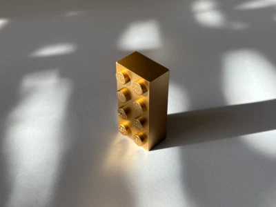 2005 LEGO 2x4 50th Anniversary Limited Edition Gold Brick #3001 - Image 1 of 4