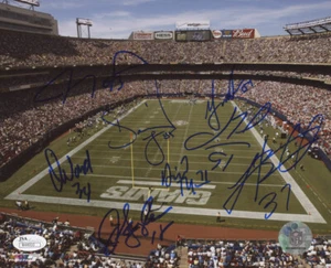 GIANTS STADIUM MULTI SIGNED 8x10 TUCK TYREE FEAGLES WARD BUTLER ALFORD WILKENSON - Picture 1 of 1