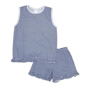 Babidu Sailor Tank Top and Short Pajama Set - Navy - NEW - Picture 1 of 2