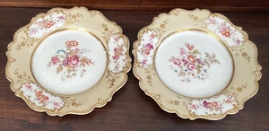 A Pair Of Good Quality Davenport Cabinet Plates. Floral Lozenges And Gilt. - Picture 1 of 24