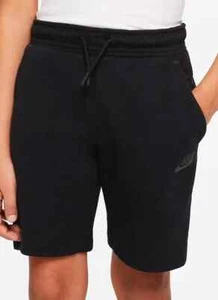 NWT $65 NIKE FD3289-010 BIG BOYS TECH SHORTS SIZE XL BLACK - Picture 1 of 4