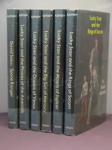bkplte signed by IA,all signed by ed,art,Isaac Asimov's Lucky Starr,Gregg,6 vols - Picture 1 of 21