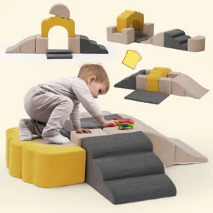 Baby Foam Climbing Blocks,Toast-Shaped Soft Climbing Play Set for Toddlers,Ki... - Picture 1 of 6
