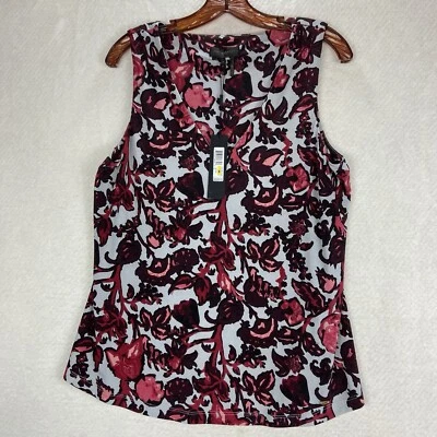 Top Donna Karan New York sin mangas multicolor para mujer nuevo con etiquetas Oasis de otoño Foto 1 de 4