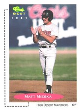 1991 Classic Best Matt Mieske 8 ERROR CARD Minor League High Desert Mavericks